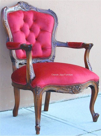 Code: CS 034-M Name: French Chair Size: W=64 x D=75 x H=85 cm Wood: Solid Mahogany wood.﻿
